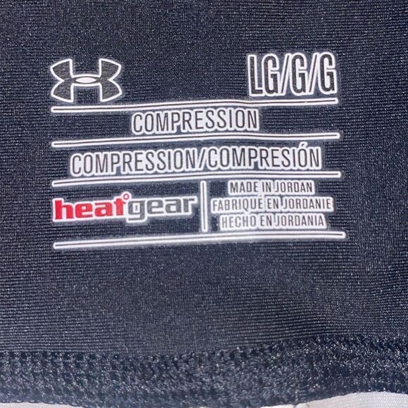 Under Armour Wms Sz Lrg Black White Geometric Swirl Compression Workout Leggings - Picture 4 of 4